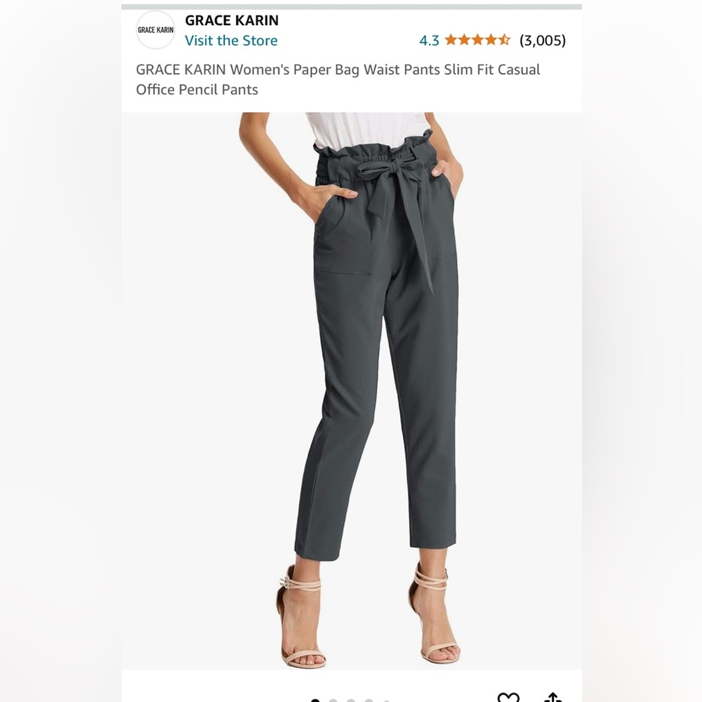 Grace Karin Grey Dress Pants